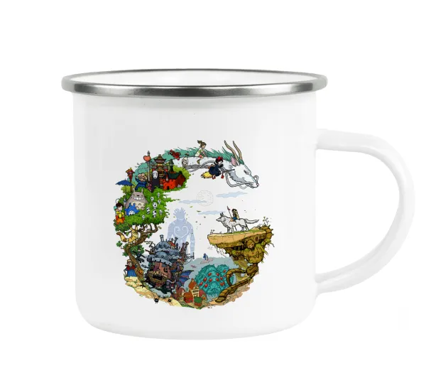 Στούδιο Γκίβλι — Metallic enamel cup white 360ml
