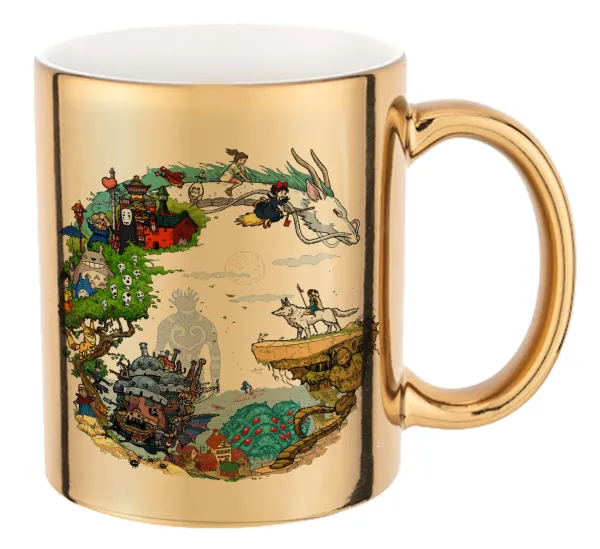 Στούδιο Γκίβλι — Mug ceramic, gold mirror, 330ml