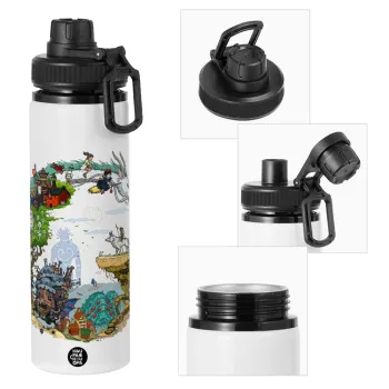 Στούδιο Γκίβλι, Μεταλλικό παγούρι νερού με καπάκι ασφαλείας, αλουμινίου 850ml