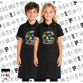 Στούδιο Γκίβλι, Μαύρη ΠΑΙΔΙΚΗ Ποδιά μακριά Σεφ ολόσωμη με τσέπες