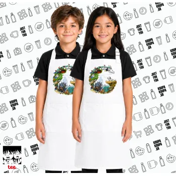 Στούδιο Γκίβλι, Λευκή ΠΑΙΔΙΚΗ Ποδιά μακριά Σεφ ολόσωμη με τσέπες