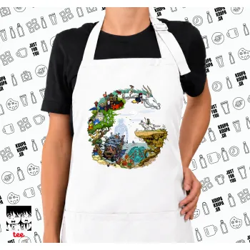 Στούδιο Γκίβλι, Ποδιά μακριά Σεφ ολόσωμη με τσέπες white (ΕΝΗΛΙΚΩΝ)