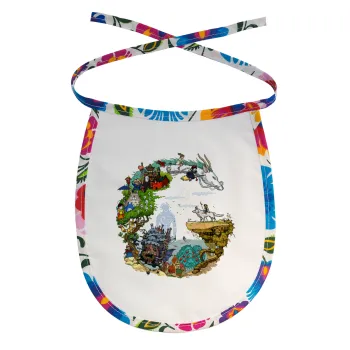 Στούδιο Γκίβλι, Σαλιάρα μωρού αλέκιαστη με κορδόνι Χρωματιστή