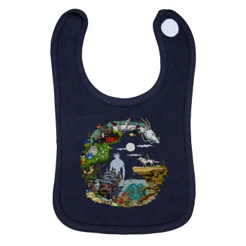 Στούδιο Γκίβλι, Σαλιάρα με Σκρατς 100% Organic Cotton Μπλε (0-18 months)