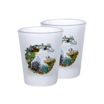 Στούδιο Γκίβλι, Σφηνοπότηρα γυάλινα 45ml του πάγου (2 τεμάχια)