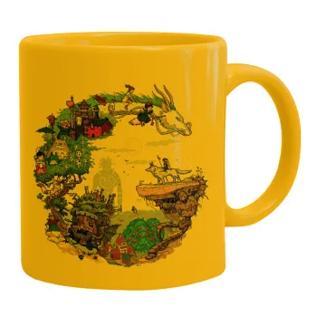 Στούδιο Γκίβλι, Κούπα, κεραμική κίτρινη, 330ml