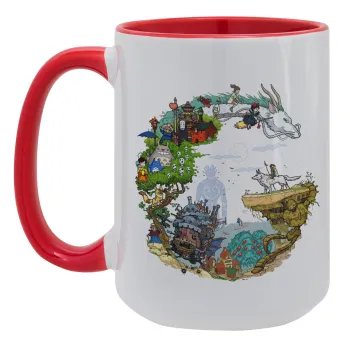 Στούδιο Γκίβλι, Κούπα Mega 15oz, κεραμική Κόκκινη, 450ml