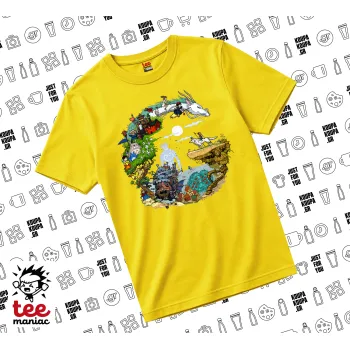 Στούδιο Γκίβλι, yellow childrens T-Shirt made of 100% cotton, for every day. Vegan & OEKO-TEX certified.
