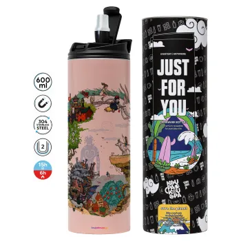 Στούδιο Γκίβλι, Tumbler stainless steel PINK 600ml