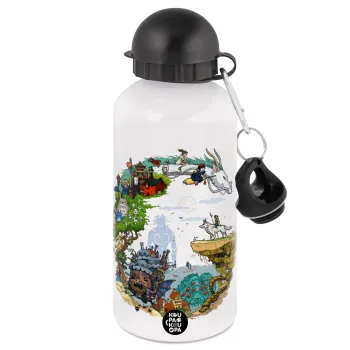 Στούδιο Γκίβλι, Μεταλλικό παγούρι νερού, Λευκό, αλουμινίου 500ml