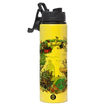 Στούδιο Γκίβλι, Μεταλλικό παγούρι νερού με καπάκι ασφαλείας, αλουμινίου 850ml