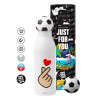Soccer Metal mug thermos, double wall, 550ml