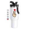 Mega Stainless steel Tumbler with lid, double wall 1,2L