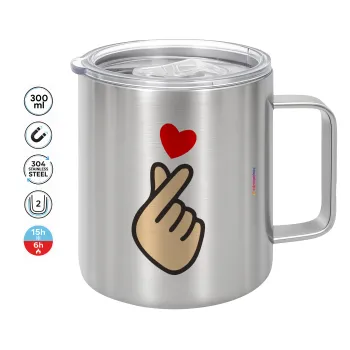 Korean Finger Heart, Mug Stainless steel double wall 300ml