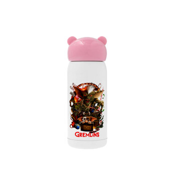Gremlins, Pink stainless steel thermal flask, 320ml