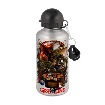 Gremlins, Μεταλλικό παγούρι νερού, Ασημένιο, αλουμινίου 500ml