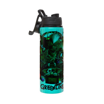 Gremlins, Μεταλλικό παγούρι νερού με καπάκι ασφαλείας, αλουμινίου 850ml
