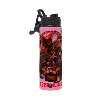 Gremlins, Μεταλλικό παγούρι νερού με καπάκι ασφαλείας, αλουμινίου 850ml