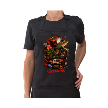 Gremlins, Ποδιά μακριά Σεφ ολόσωμη με τσέπες Μαύρη (ΕΝΗΛΙΚΩΝ)