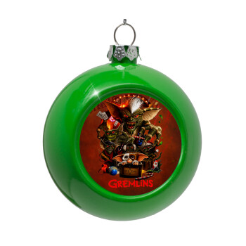 Gremlins, Στολίδι Χριστουγεννιάτικη μπάλα δένδρου Πράσινο 8cm