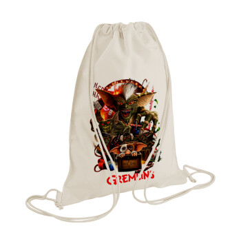 Gremlins, Backpack bag GYMBAG natural (28x40cm)