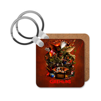 Gremlins, Μπρελόκ Ξύλινο τετράγωνο MDF