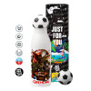 Soccer Metal mug thermos, double wall, 550ml