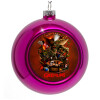 Purple Christmas tree ornament bauble 8cm