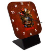 Quartz Wooden table clock with hands (10cm)
