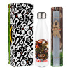 Easter candle, metallic white thermos bottle (500ml) & aromatic flat candle (30cm) (GRAY)