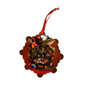 Gremlins, Στολίδι Χριστουγεννιάτικο στολίδι snowflake ξύλινο 7.5cm