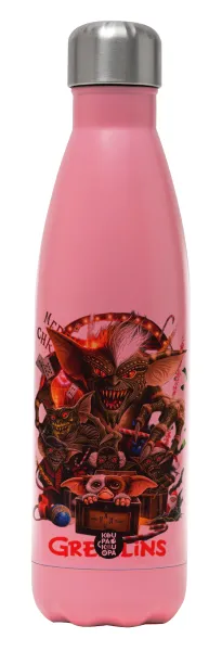 Gremlins — Μεταλλικό παγούρι θερμός Ροζ Ματ (Stainless steel), διπλού τοιχώματος, 500ml