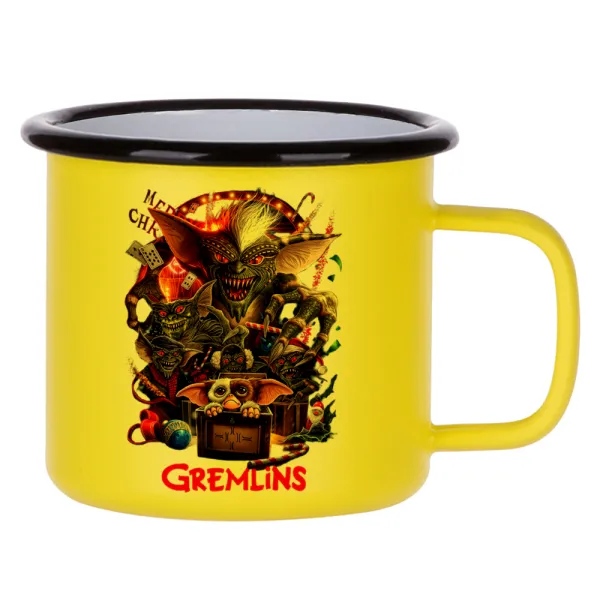 Gremlins — Κούπα Μεταλλική εμαγιέ ΜΑΤ Κίτρινη 360ml