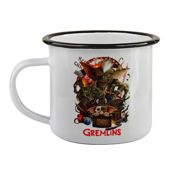 Gremlins — Enamel mug with black rim, 360ml