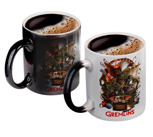 Gremlins — Color changing magic Mug, ceramic, 330ml when adding hot liquid inside, the black colour desappears (1 pcs)