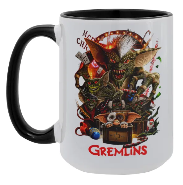 Gremlins — Mega mug 15oz, black ceramic, 450ml