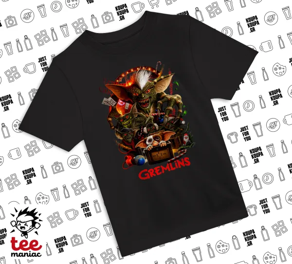 Gremlins — ΜΑΥΡΟ Άνετο παιδικό T-Shirt από 100% βαμβάκι, για κάθε μέρα. Vegan & OEKO-TEX πιστοποιημένο.