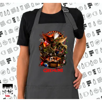 Gremlins, Ποδιά μακριά Σεφ ολόσωμη με τσέπες GREY (ΕΝΗΛΙΚΩΝ)