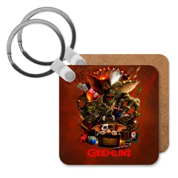 Gremlins, Μπρελόκ Ξύλινο τετράγωνο MDF