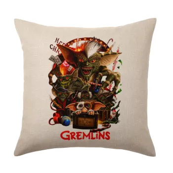 Gremlins, Μαξιλάρι καναπέ ΛΙΝΟ 40x40cm περιέχεται το  γέμισμα