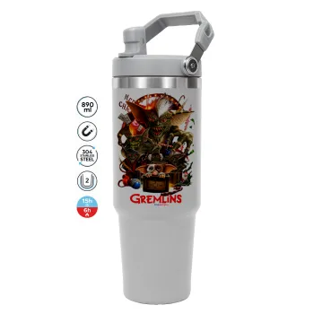 Gremlins, GREY color, 890ml (30oz) stainless Steel Tumbler with Handle