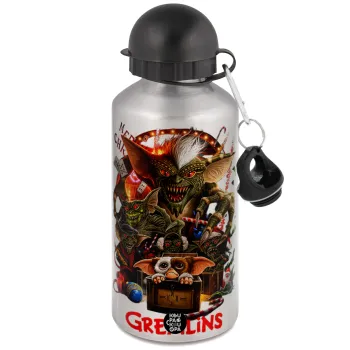 Gremlins, Μεταλλικό παγούρι νερού, Ασημένιο, αλουμινίου 500ml