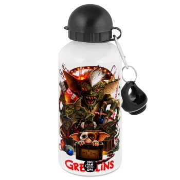 Gremlins, Metal water bottle, White, aluminum 500ml