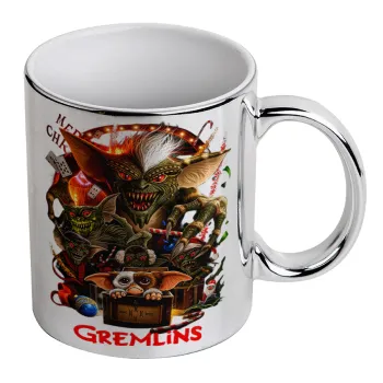 Gremlins, Κούπα κεραμική, ασημένια καθρέπτης, 330ml