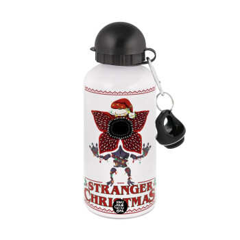 Stranger Things Christmas, Μεταλλικό παγούρι νερού, Λευκό, αλουμινίου 500ml