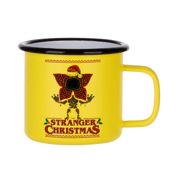 Stranger Things Christmas, Metallic enamel MATT Yellow cup 360ml