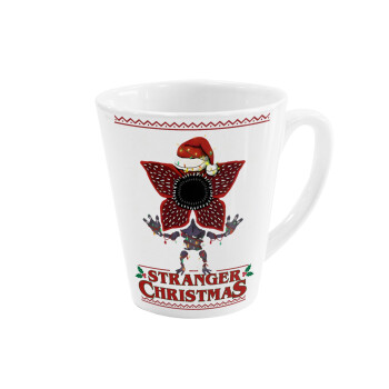 Stranger Things Christmas, Κούπα κωνική Latte Λευκή, κεραμική, 300ml