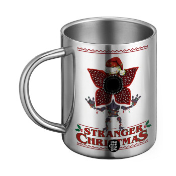 Stranger Things Christmas, Ανοξείδωτη Μεταλλική Κούπα 450ml - Διπλού Τοιχώματος