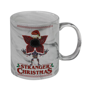 Stranger Things Christmas, Κούπα κεραμική, marble style (μάρμαρο), 330ml