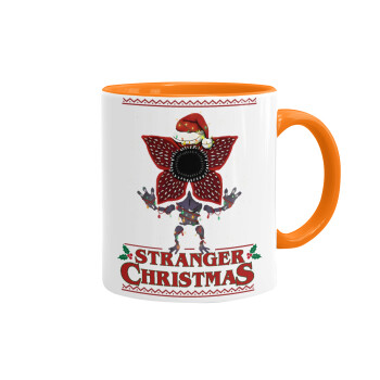 Stranger Things Christmas, Κούπα χρωματιστή πορτοκαλί, κεραμική, 330ml